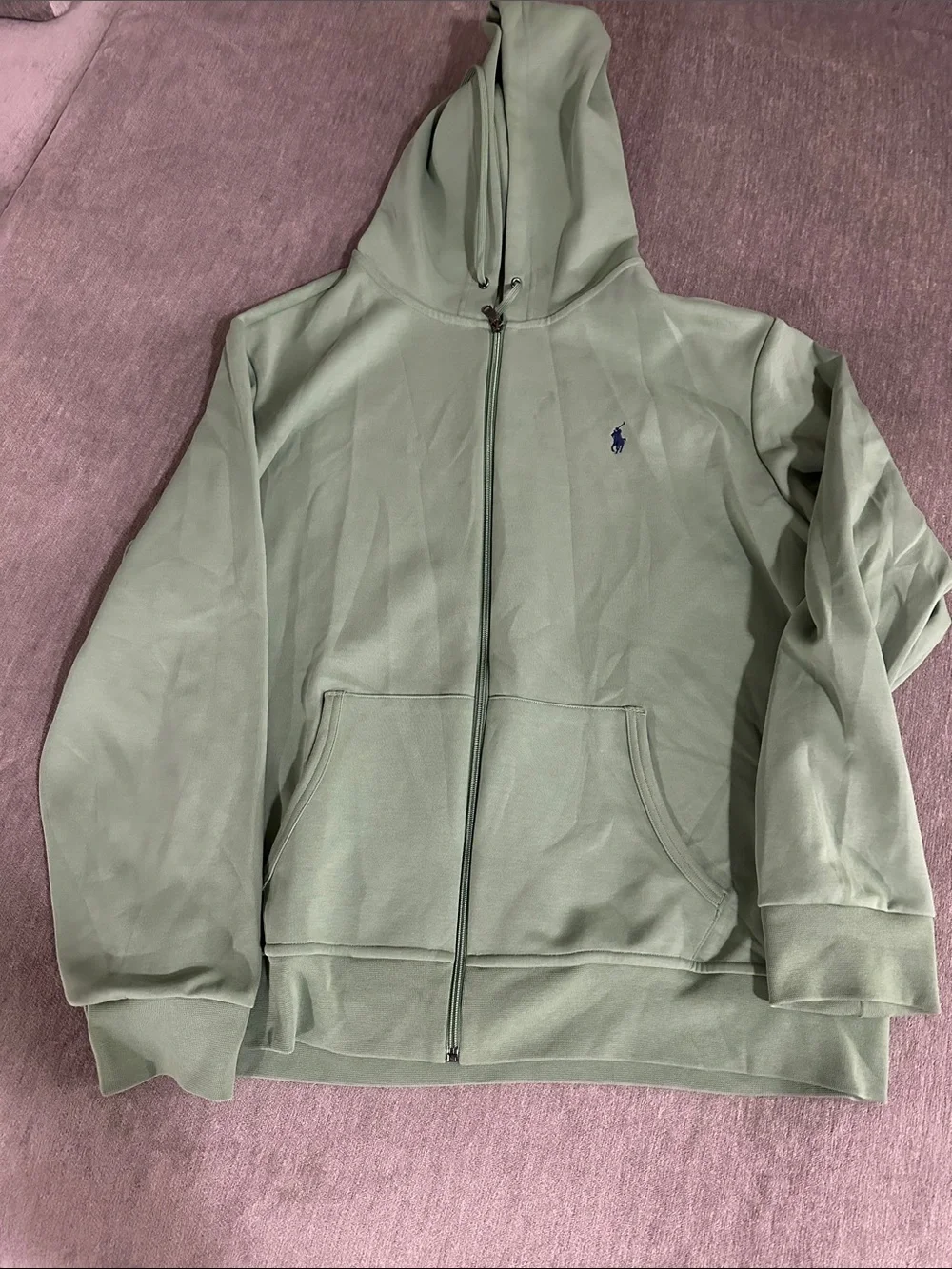 Polo by Ralph Lauren Light Sage Green Zip-Up Hoodie - 2XL